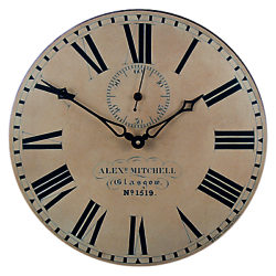 Lascelles Glasgow Station Wall Clock, Cream, Dia.36cm